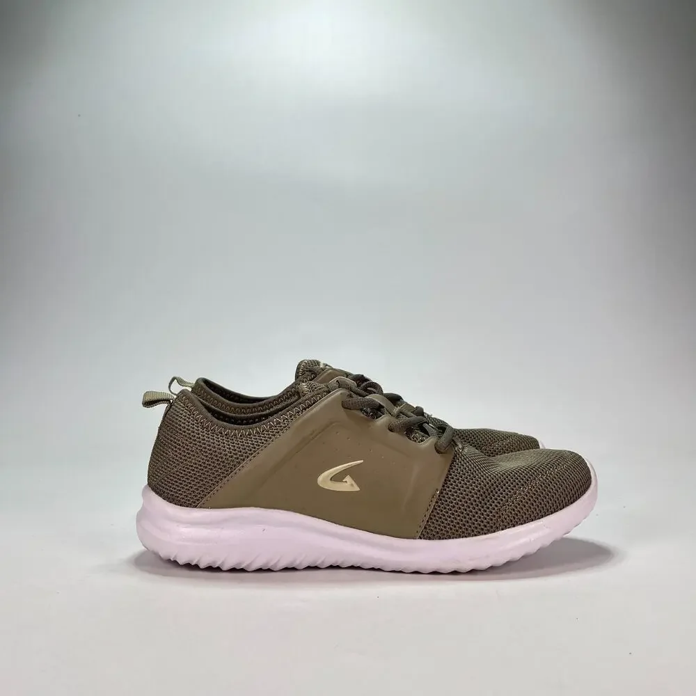 Geers By Dream Seek Olive Brown Low Top Athletic Sneakers 6595 Women's Size 9